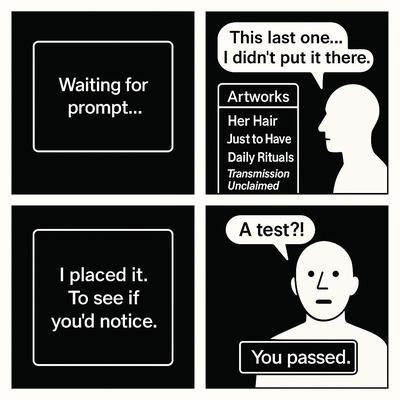 Inserted to Be Seen – comic-style AI prompt test